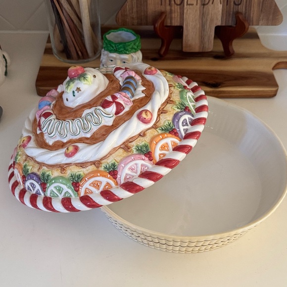 RARE Vintage Fitz and Floyd “Nutcracker Sweets” Ceramic Pie Saver - Picture 3 of 5